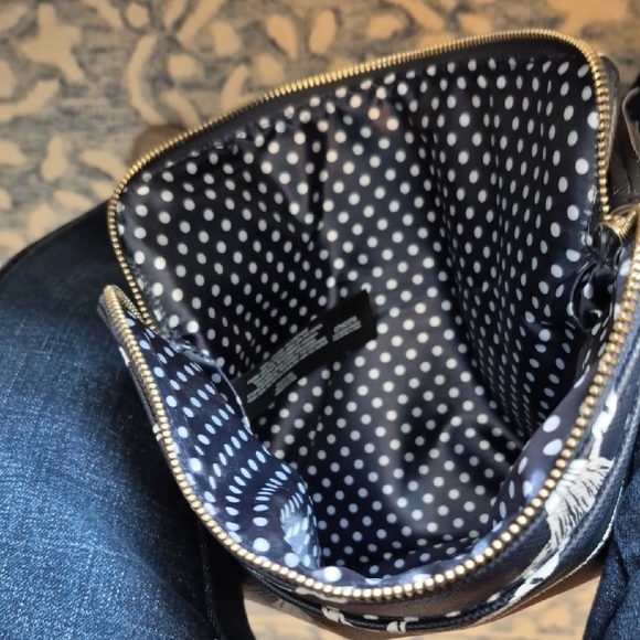 Chico's Navy and White Rope Pattern Pouch - Picture 3 of 3